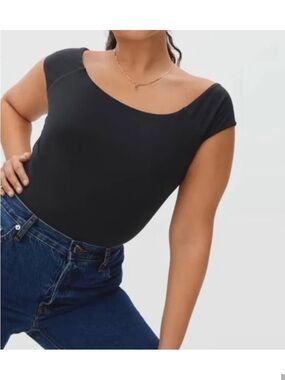 Everlane Black Off-Shoulder Bodysuit